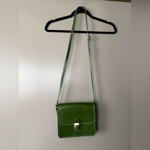 Green Leather Crossbody Bag